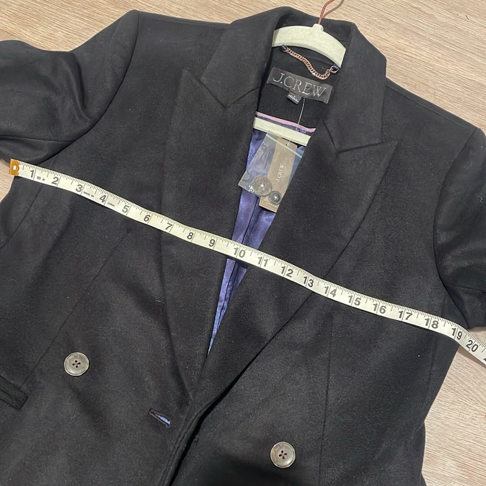 NWT JCREW Mirabelle Top Coat Womens 6 Black Italian Wool Cashmere BM546 NEW - Picture 15 of 16